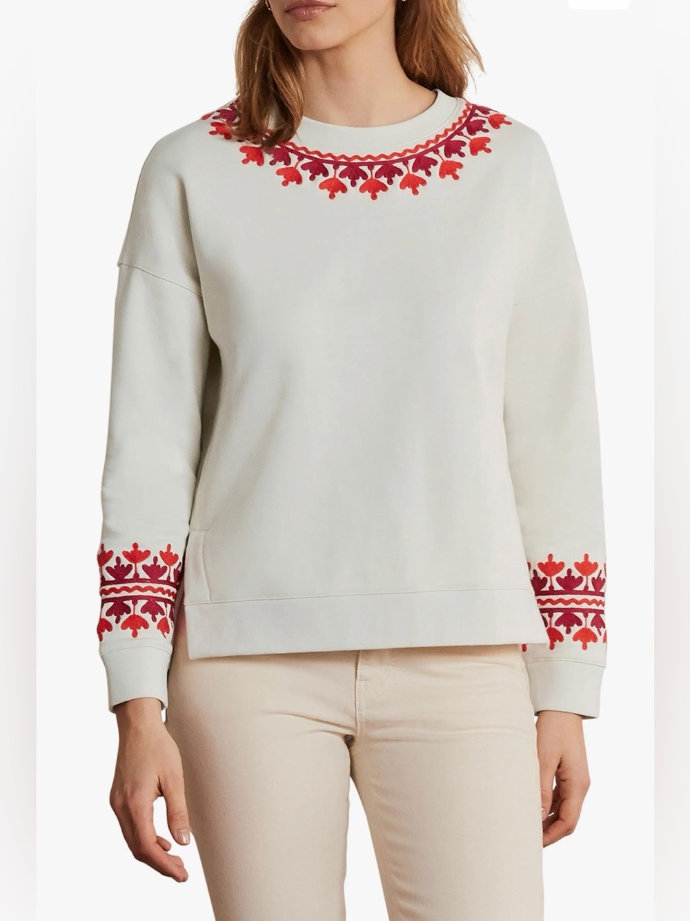 Boden Jasmine Embroidered Sweatshirt - Picture 2 of 9